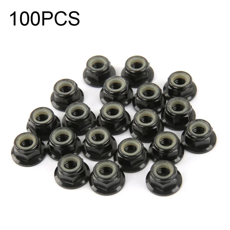 100 écrous de fixation moteur iFlight M5 CW 6061 en aluminium avec insert en nylon et bride autobloquante pour moteur de drone de course RC FPV, M5 CW 6061 (noir), M5 CW 6061 (rouge)