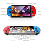Console de jeux portable rétro Powkiddy X12 Plus avec écran HD 7 pouces et 16 Go de mémoire, compatible MP4 et e-books.