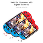 Console de jeux portable rétro Powkiddy X12 Plus avec écran HD 7 pouces et 16 Go de mémoire, compatible MP4 et e-books.