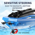 Bateau télécommandé pour enfants 2,4 GHz, YDJ-B801 (noir), YDJ-B801 (bleu)
