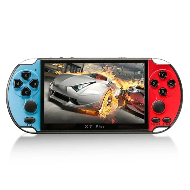 Console de jeux portable rétro X7 Plus avec écran HD 5,1 pouces et 8 Go de mémoire, compatible MP4/ebook, X7 Plus (Jaune + Rouge), X7 Plus (Jaune), X7 Plus (Bleu + Rouge), X7 Plus (Bleu), X7 Plus (Rouge)