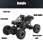 Véhicule télécommandé tout-terrain 4WD 2,4GHz avec double moteurs pour escalade, Modèle : 6026, 6026 (Noir), 6026 (Or), 6026 (Argent)
