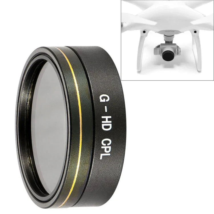 Filtre CPL HD pour objectif de drone DJI Phantom 4 Pro, CPL