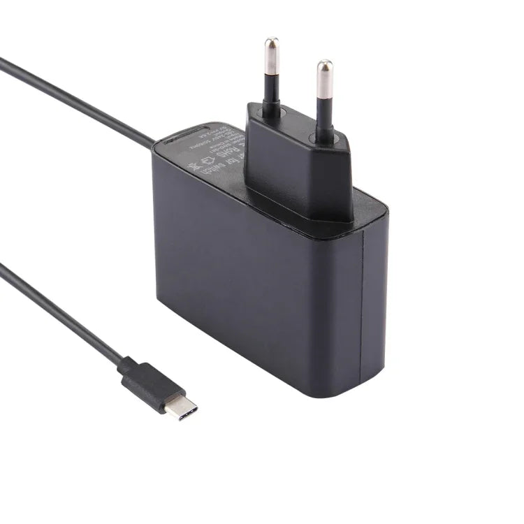 Adaptateur secteur pour console Nintendo Switch (NS), alimentation 5 V CC, câble de 1,5 m, prise européenne (noir).
