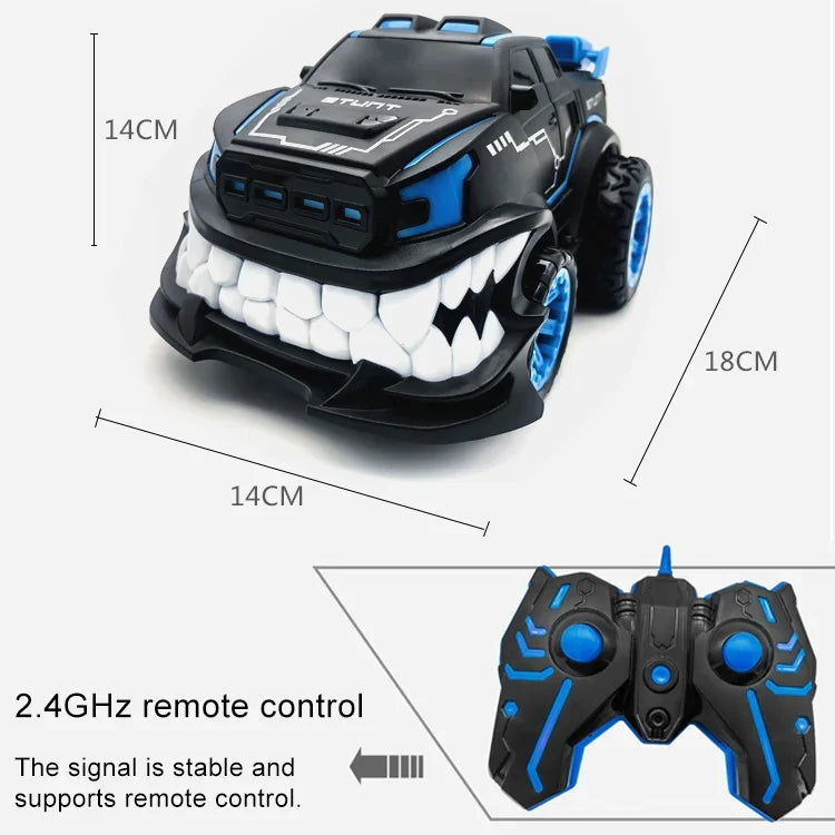 Voiture télécommandée HD885J en forme de dent du diable, rotation verticale à 360°, jouet électrique acrobatique