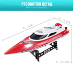 Bateau de course haute vitesse HongXunJie HJ806 2,4 GHz à refroidissement liquide avec télécommande, fonction de retournement automatique et portée de 200 m.