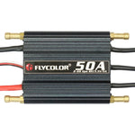Contrôleur de vitesse électronique étanche Flycolor Flymoster Series 50A 2-6S pour bateau radiocommandé, 50A 2-6S