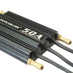 Contrôleur de vitesse électronique étanche Flycolor Flymoster Series 50A 2-6S pour bateau radiocommandé, 50A 2-6S