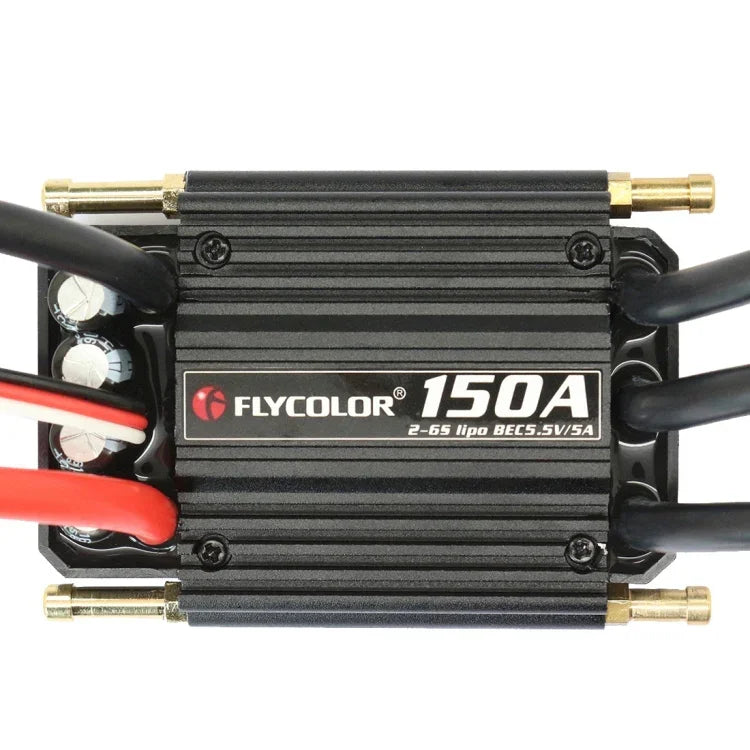 Contrôleur de vitesse électronique étanche Flycolor Flymoster Series 150A 2-6S pour bateau radiocommandé, 150A 2-6S