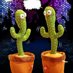 Cactus électrique dansant et chantant, poupée cadeau de Noël pour enfants avec 120 chansons anglaises, batterie intégrée