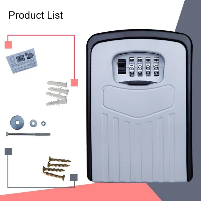 Coffre-fort métallique à grande serrure à code, coffre de sécurité pour villa, armoire murale