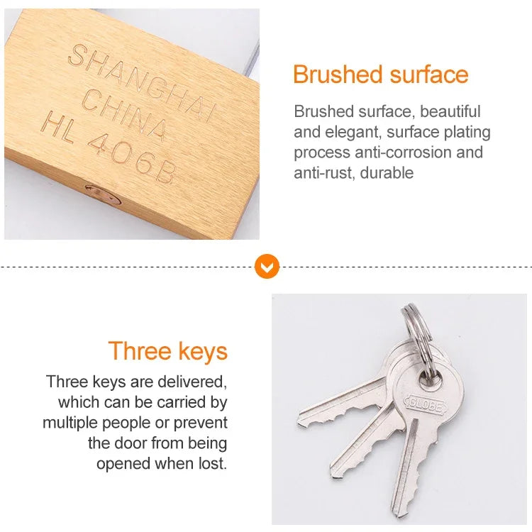 Cadenas en Cuivre Petit, Style : Verrou Court, Ouverture 25mm, Court, Ouverture 25mm