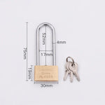 Cadenas en cuivre petit verrou, Style : Verrou long, 30mm non ouvert, Long, 30mm non ouvert
