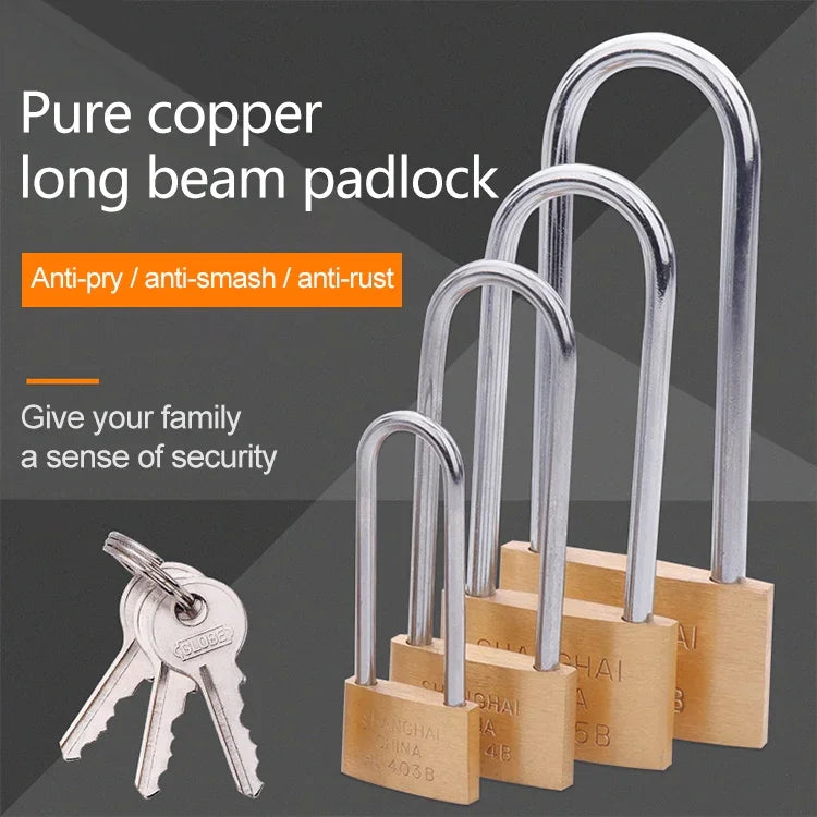 Cadenas en cuivre petit verrou, Style : Verrou long, 30mm non ouvert, Long, 30mm non ouvert