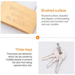 Cadenas en cuivre petit verrou, style : poutre longue serrure, 50 mm non ouvert, long, 50 mm non ouvert
