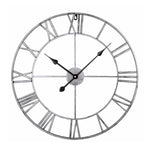 Horloge Murale Décorative Silencieuse en Fer Rond à Chiffres Romains Rétro 45cm, 45cm