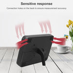 TS-9606-WR Minuteur alarme grand écran Thermomètre hygromètre (Blanc Rouge)