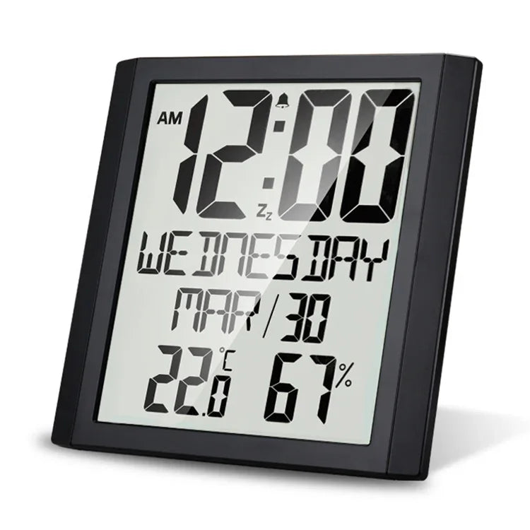 TS-8608 Horloge grand écran multifonction Thermomètre hygromètre créatif pour la maison, TS-8608