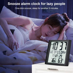 TS-8608 Horloge grand écran multifonction Thermomètre hygromètre créatif pour la maison, TS-8608