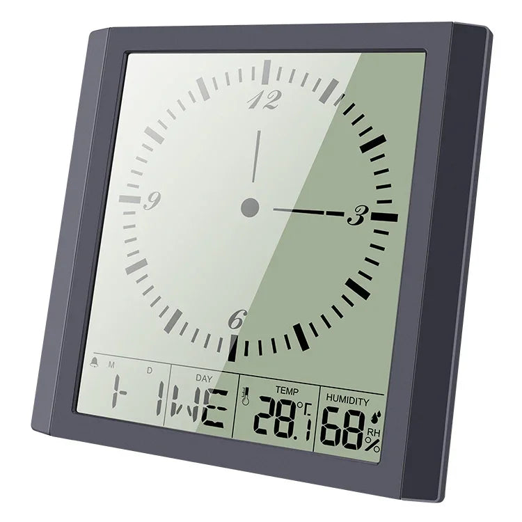 TS-8675 Horloge grand écran multifonction Thermomètre Hygromètre créatif pour la maison, TS-8675