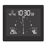 TS-WP10-W Horloge murale étanche pour salle de bain Minuteur Thermomètre Hygromètre domestique, TS-WP10-W, TS-WP10-B