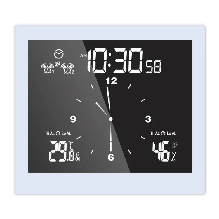 TS-WP10-W Horloge murale étanche pour salle de bain Minuteur Thermomètre Hygromètre domestique, TS-WP10-W, TS-WP10-B