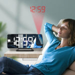 Réveil numérique TS-9210 avec projection miroir, affichage de l'heure et projection, TS-9210