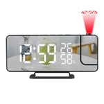 Réveil numérique TS-9210 avec projection miroir, radio FM et température/humidité, TS-9210 avec radio FM