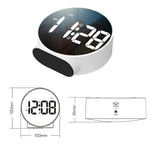 Horloge miroir LED ronde multifonction 8816, 8816(Noir), 8816(Blanc)