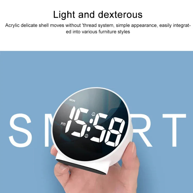 Horloge miroir LED ronde multifonction 8816, 8816(Noir), 8816(Blanc)