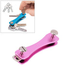 Clip de rangement portable pour clés en métal, (rose), (vert), (gris), (rouge), (noir)