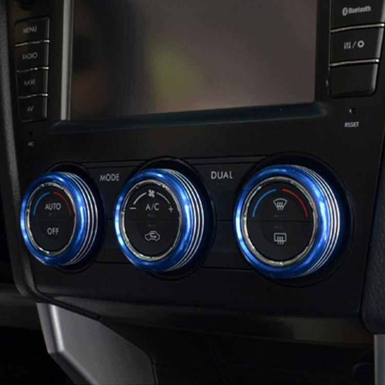 3 PCS Car Aluminum Air Conditioner Knob Case For Subaru, For Subaru(Black), For Subaru(Gold), For Subaru(Blue), For Subaru(Red), For Subaru(Silver)