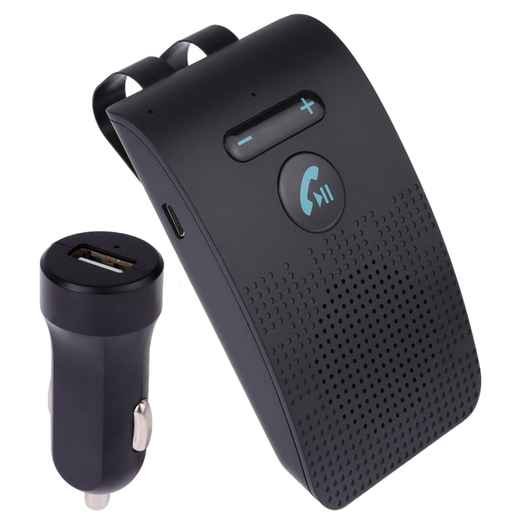 Kit mains libres voiture SP09 Bluetooth sans fil multipoint V4.2, haut-parleur, support lecture vocale & capteur de vibration
