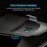 Kit mains libres voiture SP09 Bluetooth sans fil multipoint V4.2, haut-parleur, support lecture vocale & capteur de vibration