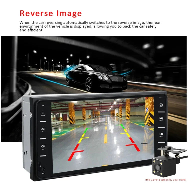 Navigateur GPS de voiture 848V 16 7 pouces à écran multi-touch, support carte TF / USB / AUX / lecteur MP5 / liens miroir Android et iPhone, 848V