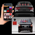 Panneau LED de voiture 32x32 pixels, couleur, sans fil, contrôle par application Bluetooth, émoticônes, affichage LED, éclairage, 32x32 pixels, chargement de voiture