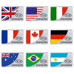 Universal Car UK Flag Rectangle Shape VIP Metal Decorative Sticker, UK Flag (Gold), UK Flag (Silver)