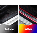 Universal Electroplate Carbon Fibre Car Door Threshold Decoration Strip Decorative Sticker, Size : 3CM x 2M, 3CM x 2M (Silver), 3CM x 2M (Gold), 3CM x 2M (Red)