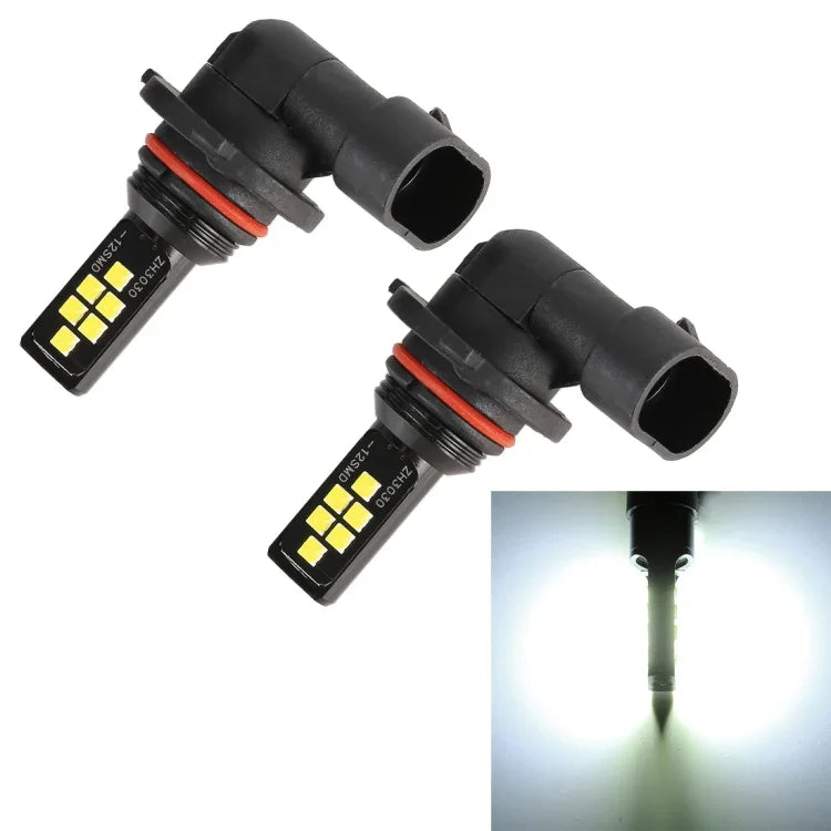 2 PCS 9005 DC9-16V / 3.5W / 6000K / 320LM Phare antibrouillard de voiture 12LEDs SMD-ZH3030, avec courant constant, 9005