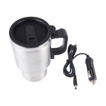 Stainless Steel Electric Smart Mug 12V Car Electric Kettle Heated Mug Car Coffee Cup With Charger Cigarette Lighter Heating Cup Kettle Vacuum Insulated Water Heater Mug, Smart Mug