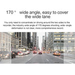 Enregistreur voiture V100 avec écran tactile LCD 7 pouces, miroir de vue arrière avec caméra séparée, angle de vue large 170 degrés, support vision nocturne / enregistrement en boucle / détection de mouvement / capteur G / carte TF, 7 pouces