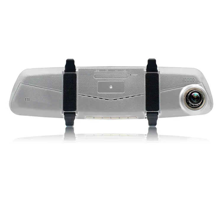 Enregistreur voiture V100 avec écran tactile LCD 7 pouces, miroir de vue arrière avec caméra séparée, angle de vue large 170 degrés, support vision nocturne / enregistrement en boucle / détection de mouvement / capteur G / carte TF, 7 pouces