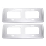 2 PCS Car License Plate Magnesium Alloy Bracket Frame Holder Stand Mount(Silver), Magnesium Alloy Bracket