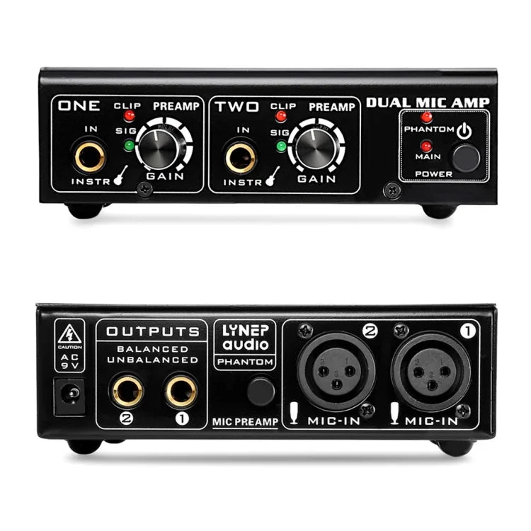Amplificateur de microphone 2 canaux LINEPAUDIO A961 pour guitare électrique et basse électrique, A961