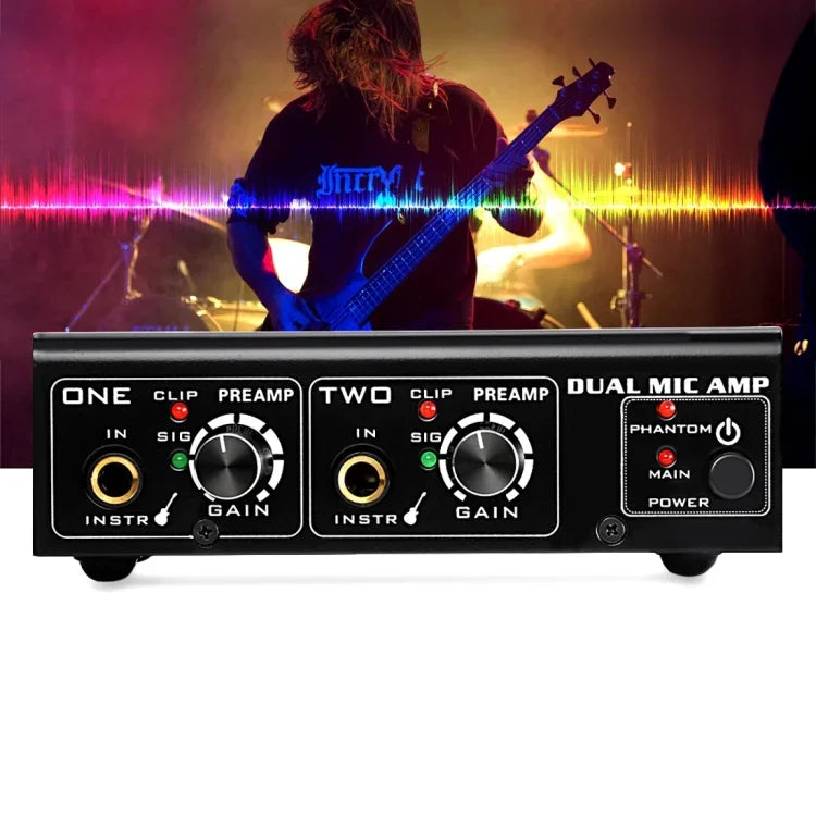 Amplificateur de microphone 2 canaux LINEPAUDIO A961 pour guitare électrique et basse électrique, A961