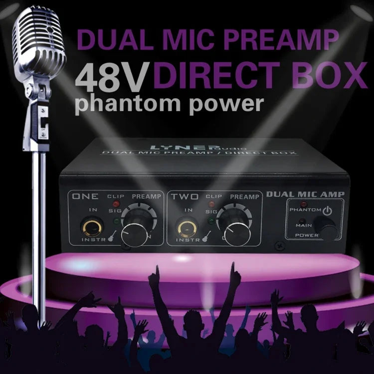 Amplificateur de microphone 2 canaux LINEPAUDIO A961 pour guitare électrique et basse électrique, A961