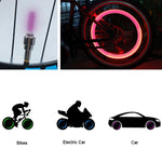 2 lampes de pneu de roue avec batterie pour voiture / moto / vélo