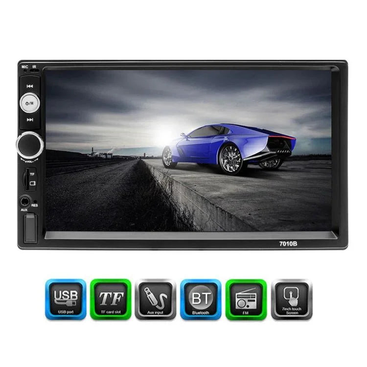 7010B HD 2 Din 7 pouces Autoradio Bluetooth Récepteur Lecteur MP5, Support FM & USB & Carte TF, 7010B