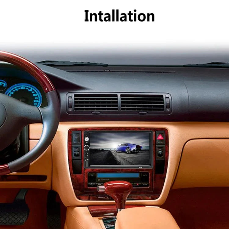 7010B HD 2 Din 7 pouces Autoradio Bluetooth Récepteur Lecteur MP5, Support FM & USB & Carte TF, 7010B
