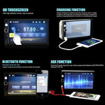 7010B HD 2 Din 7 pouces Autoradio Bluetooth Récepteur Lecteur MP5, Support FM & USB & Carte TF, 7010B